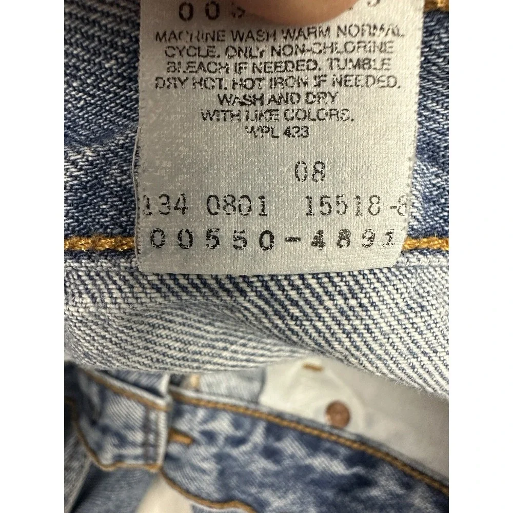 VTG Levis 550 USA Made Relaxed Fit Jeans Mens 36x31 Y2K Streetwear Blue Denim
